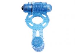 Climax Gems Double Vibrating Cock Ring Blue