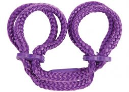 Japanese Silk Love Rope Ankle Cuffs Purple