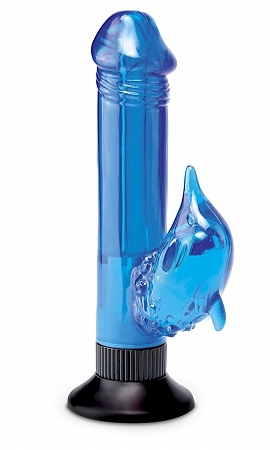 Waterproof Dolphin Wall Bangers Blue Vibrator