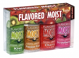 Flavored Moist Lubricant Sampler Pack of 4 1oz