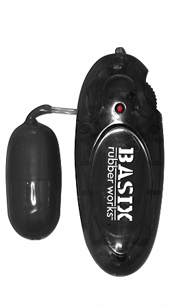 Basix Rubber Works Black Jelly Egg Vibrator