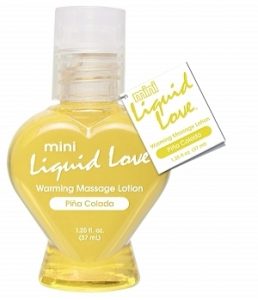 Mini Liquid Love Warming Massage Lotion Pina Colada 1.25oz