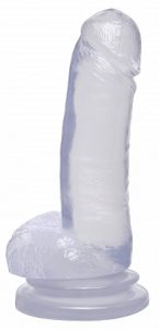 Basix Rubber Works 8 inches Suction Cup Dong Clear