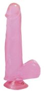 Basix 7.5 inches Dong with Suction Cup Pink