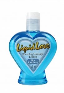 Liquid Love Warming Massage Lotion Blue Raspberry 4 oz