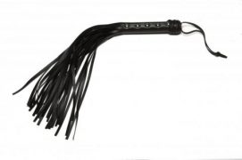 X Play Black Riveted Flogger