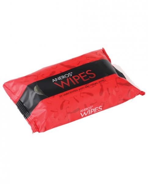 Aneros Wipes 25 Unscented Anti Bacterial Wipes Pack