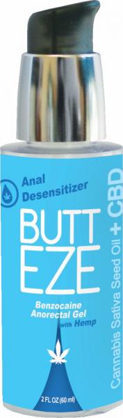 Butt Eze Anal Gel Desensitizer with Hemp Seed Oil 2oz