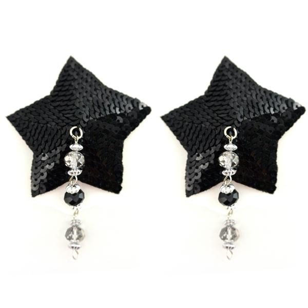 Bijoux Nipple Covers Sequin Star Faceted Beads