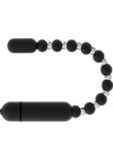 Booty Beads Vibrating Waterproof Anal Beads 9.5" - Black