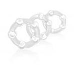 Beaded C Rings 3 Piece Clear