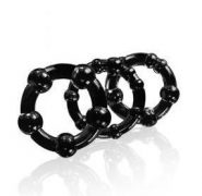 Beaded Cockrings 3 Pieces Pack Black