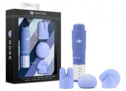 Revitalize Massage Kit with 3 Silicone Attachments - Blue