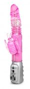 Butterfly Stroker Thrusting Vibrator - Pink