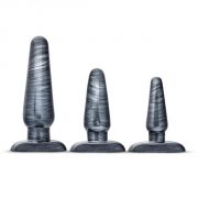 Jet Anal Trainer Kit Carbon Metallic Black 3 Butt Plugs