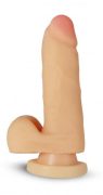 X5 5 Inches Cock Suction Cup Beige Dildo