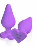Naughty Candy Heart Purple Butt Plug