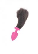Luna Small Pink Plug with Short Black Tail