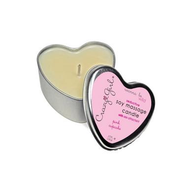 Crazy Girl Soy Massage Candle Pink Cupcake