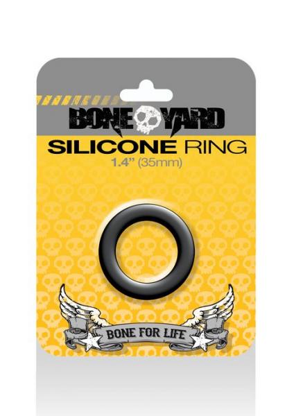 Boneyard Silicone Ring 1.4 inches Black