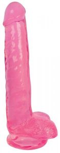Lollicock 8 inches Slim Stick Dildo Balls Pink Cherry Ice