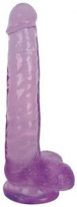 Lollicock 8 inches Slim Stick Dildo Balls Purple Grape Ice