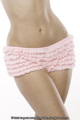 Ruffle Shorts W/Back Bow Pink O/S