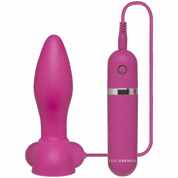 Platinum Touch Vibrating Butt Plug Pink