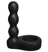 The Double Dip 2 Silicone Dual Penetration C Ring Black