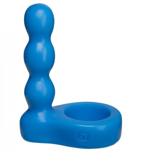 The Double Dip 2 Silicone Dual Penetration C Ring Blue