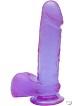 Crystal Jellies Ballsy C*ck 8.75 inch PurpleDildo