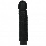 Quivering C*ck Vibrator With Sil A Gel Sleeve  - Black