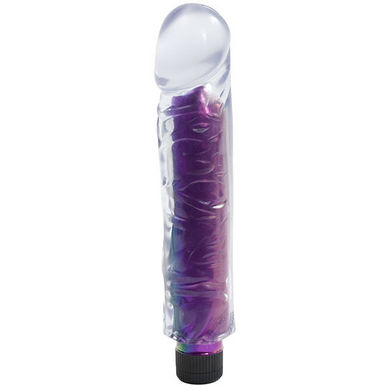 Crystal Jellies Iridescent Vibrator With Jelly Sleeve 7 Inch - Clear