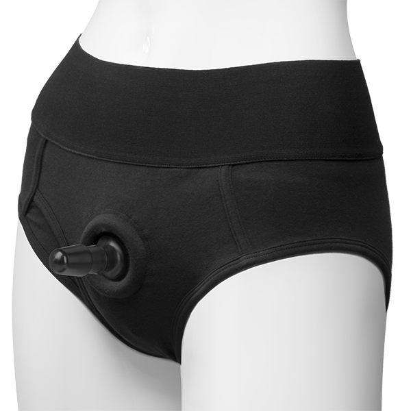 Vac-U-Lock Briefs Panty Harness Black S/M