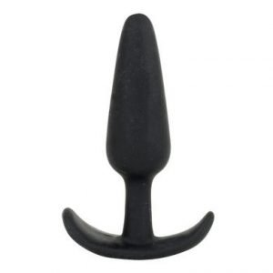 Naughty Medium Silicone Butt Plug Black