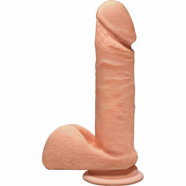 The D Perfect D 7 inches Dildo with Balls Vanilla Beige