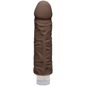 The D Shakin D 7 inch Vibrating Dildo Chocolate Brown