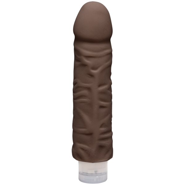 The D Shakin D 7 inch Vibrating Dildo Chocolate Brown