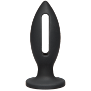 Kink Wet Works 4 inches Silicone Lube Luge Plug Black