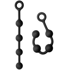 Kink Solid Anal Balls 13 inches Black Silicone