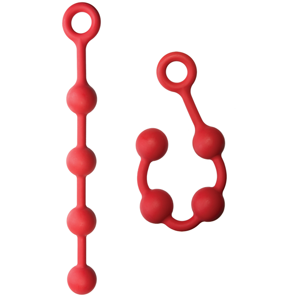 Kink Solid Anal Balls 13 inches Red Silicone
