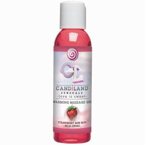 Candiland Warming Massage Gel Strawberry 4oz