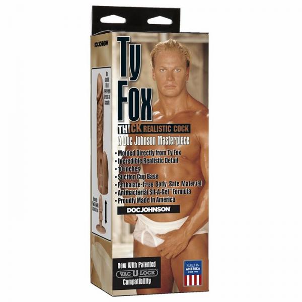 Ty Fox Realistic Dong 10 Inch - Beige