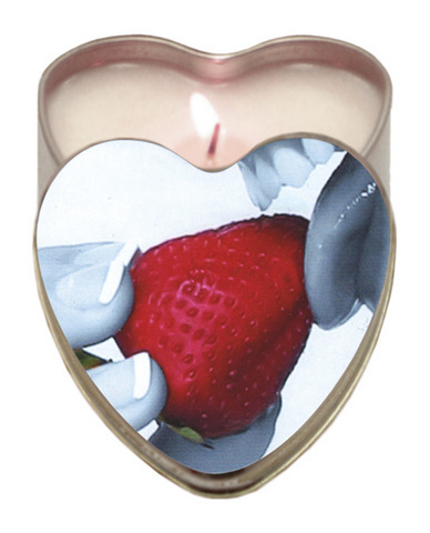 Edible Heart Candle - Strawberry