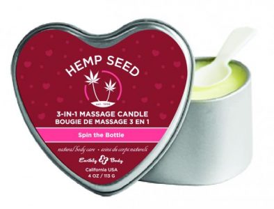 Candle 3-N-1 Heart Spin The Bottle 4oz