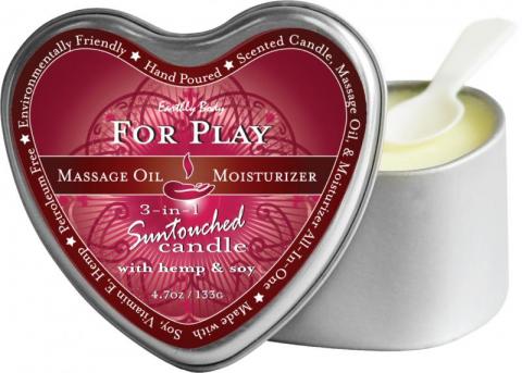 Earthly Body 3 In 1 Heart Massage Candle For Play 4oz