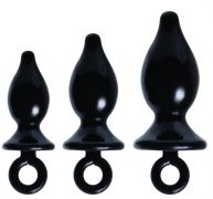 Anal Trainer Kit 3 Black Butt Plugs