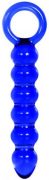 Cobalt Glass Dildo Beaded Blue