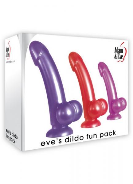 Eves Dildo Fun Pack 3 Different Size Dildos