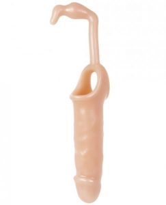 Adam's Penis Extension With Prostate Probe Beige